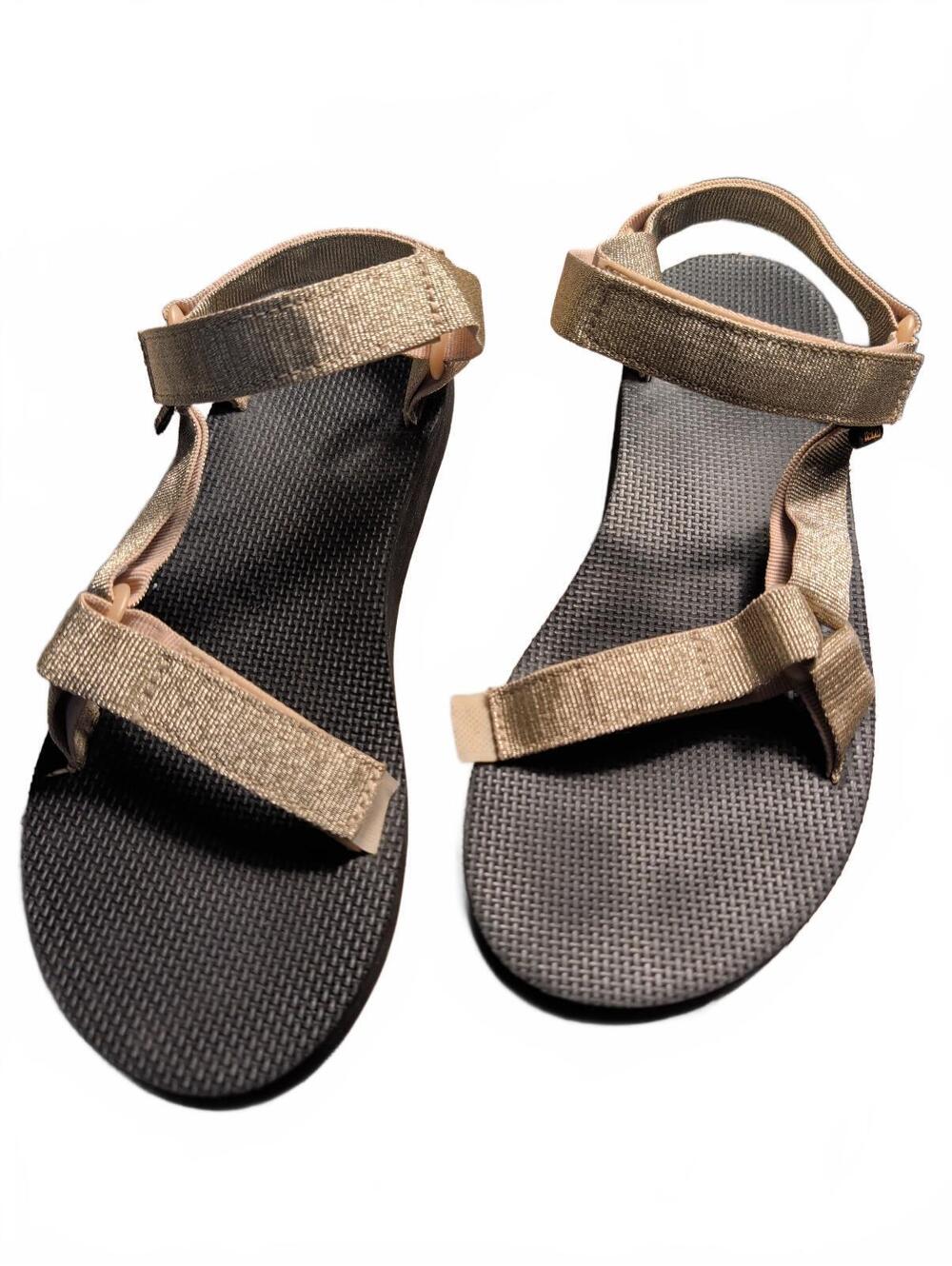 Teva Women's Sandals Gold Glitter Sandal Shoes Womens Size 11 Walking Casual